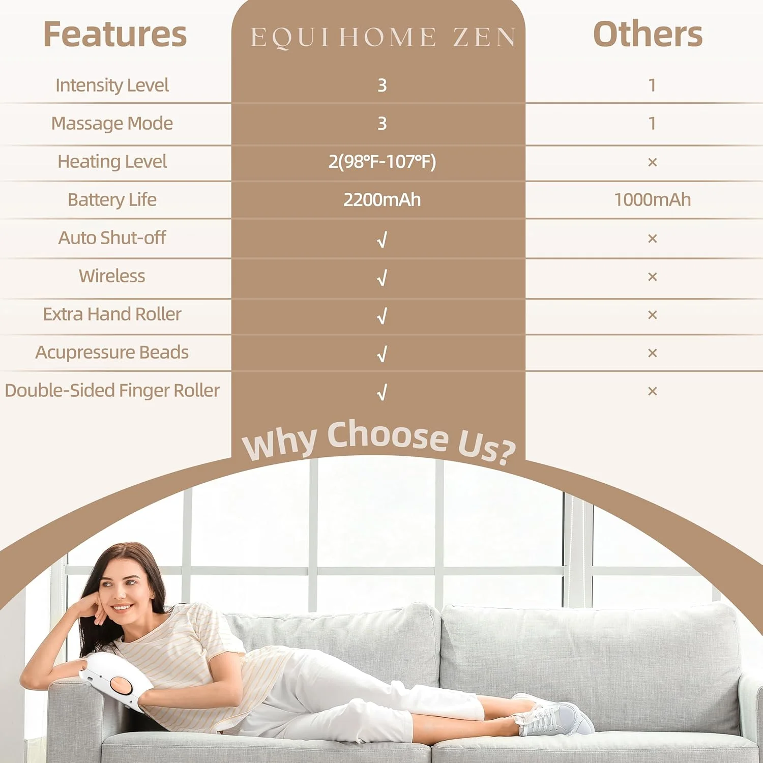 ماساژور دست، ماساژور بی سیم دست با گرما و فشار