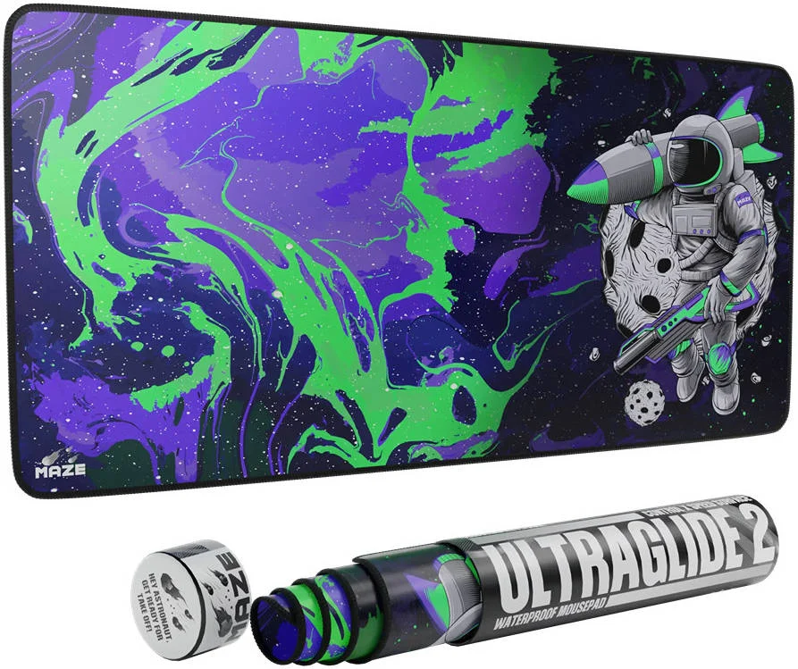 پد ماوس بزرگ Maze 2XL، ابعاد 91x45x0.5 سانتی‌متر، ضخامت 5 میلی‌متر، Ultraglide 2، ضد آب، ضد ساییدگی، ضد لغزش، سطح صاف برای حداکثر کنترل و سرعت، Astro RCT-GB | 5S-1QTO-CPDY