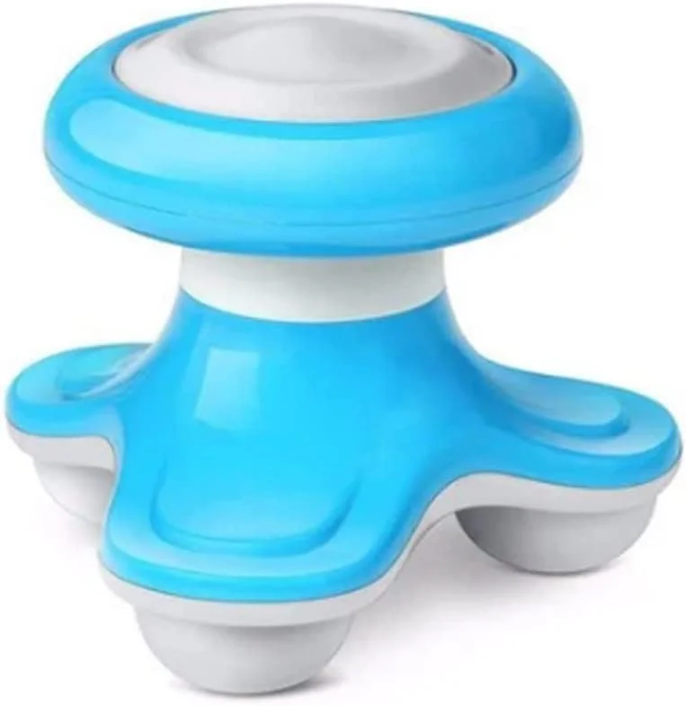 ماساژور الکتریکی کوچک، ماساژور کل بدن با USB، ماساژور ویبره الکترونیکی قابل حمل کوچک برای پشت، گردن، دست، شانه، پاها و تسکین درد کل بدن، بسته 1 عددی (آبی)