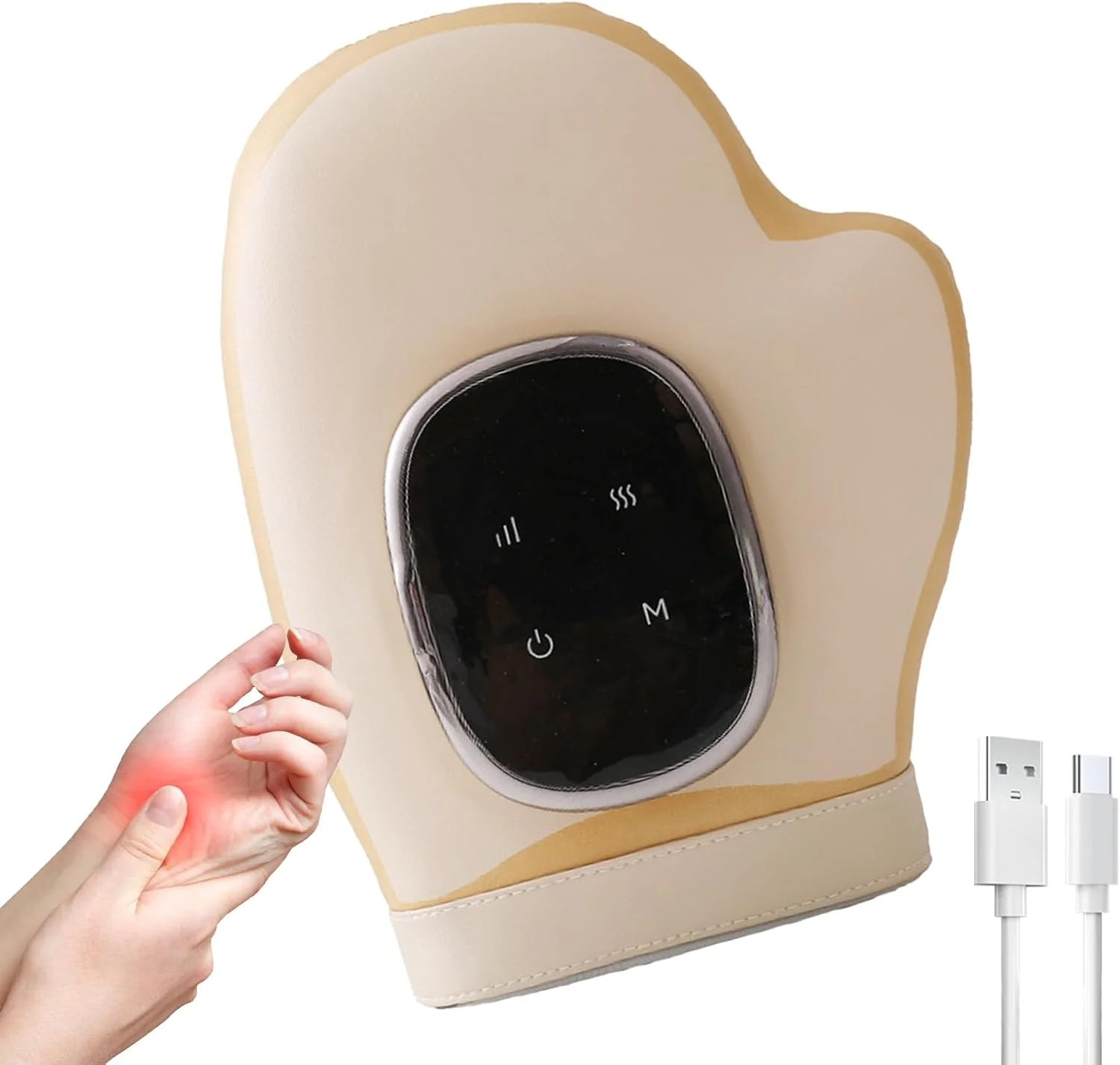 ماساژور برقی دست | نمایشگر HD قابل تنظیم | دستگاه ماساژور برقی دست، برای مردان، زنان، بزرگسالان، سالمندان، کاربران کامپیوتر، مشاغل دفتری، رانندگی طولانی مدت، تماشای تلویزیون