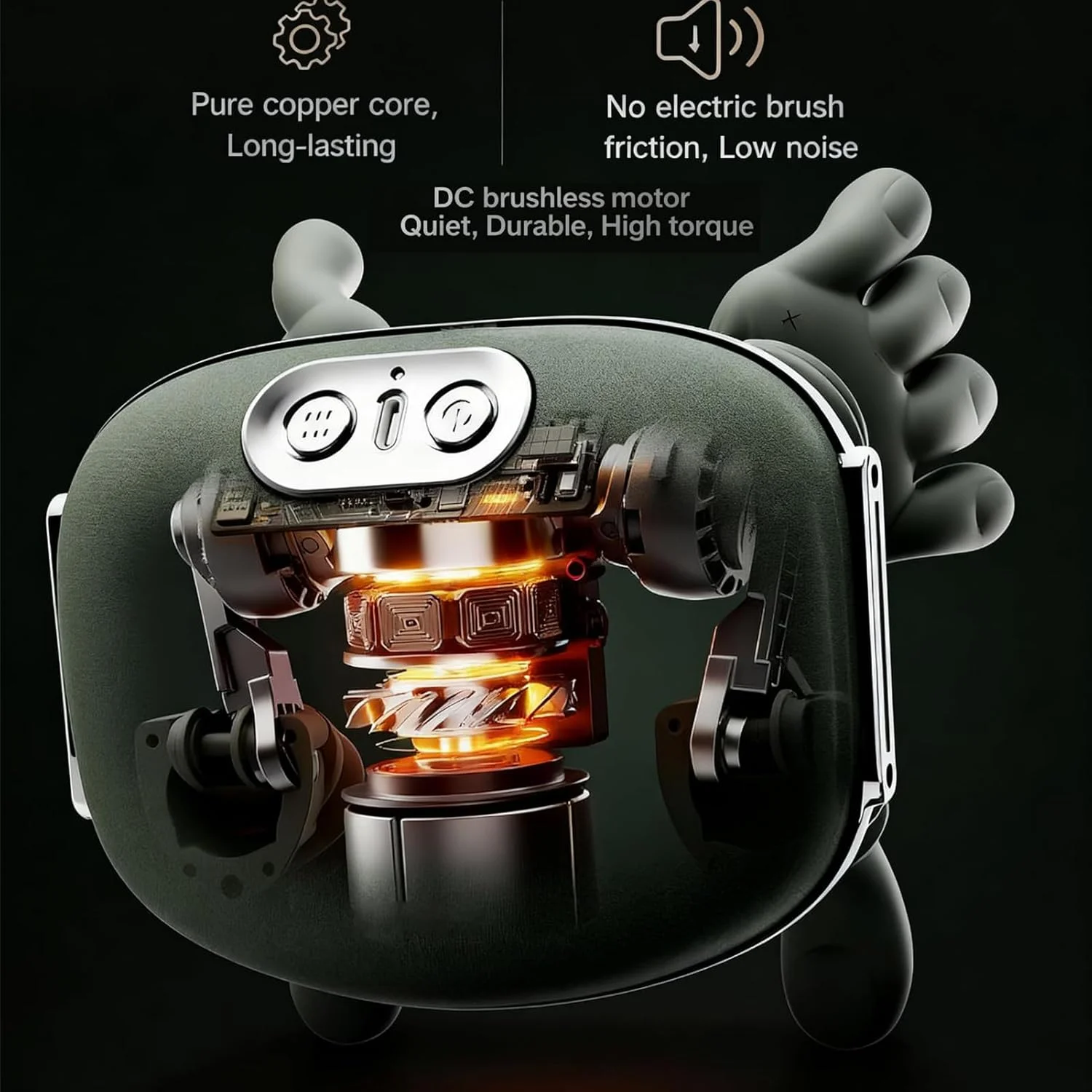 ماساژور گردن سیاسو با شبیه سازی دست، ماساژور گردن و شانه با گرما دارای 2 تنظیمات دما برای آرامش عضلات