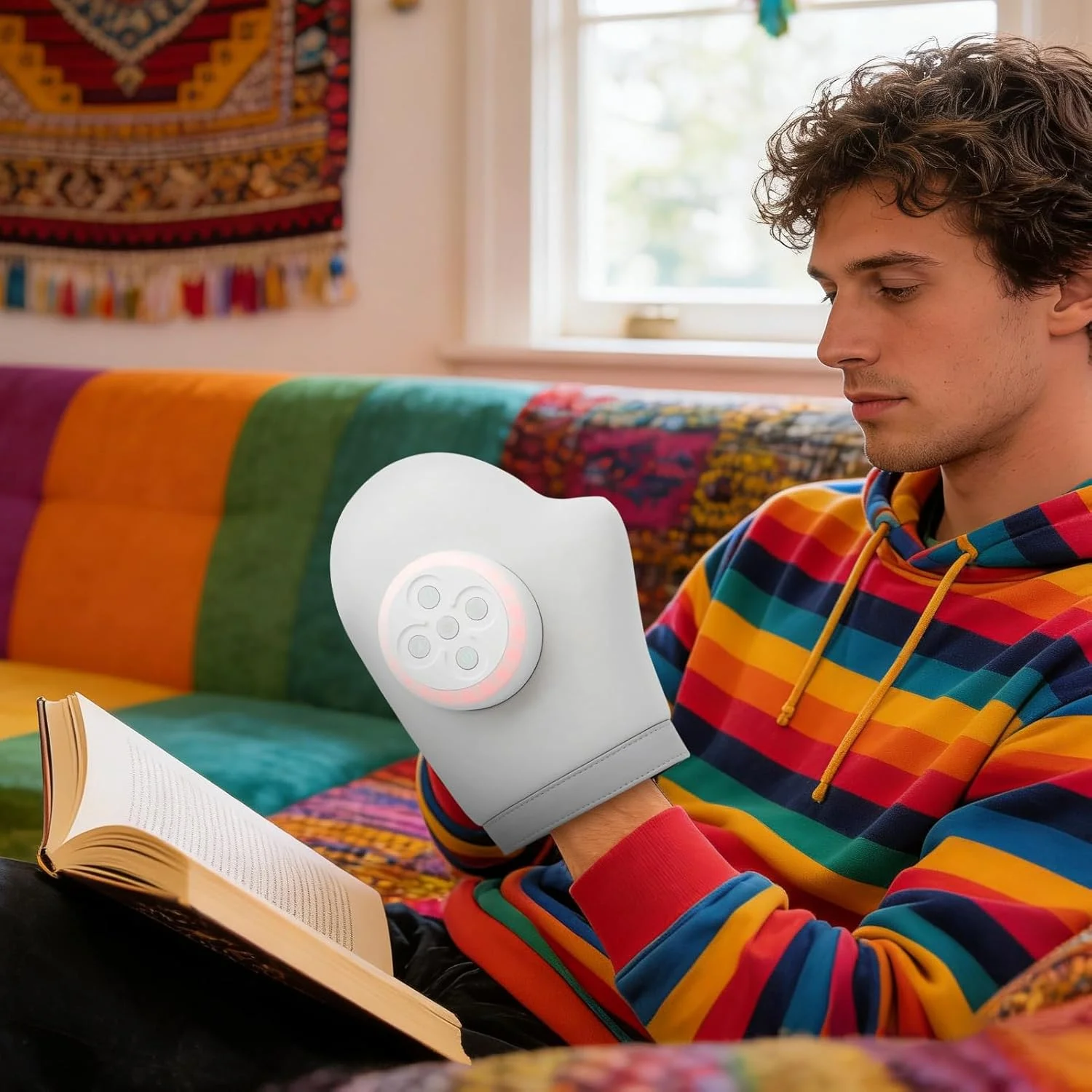 ماساژور دست | دستگاه ماساژ قابل حمل | ماساژور دست بی سیم | برای کارگران، مسافران، گیمرها، دوستان، دانشجویان، بزرگسالان، مردان، زنان، خانه، داخل خانه، دفتر