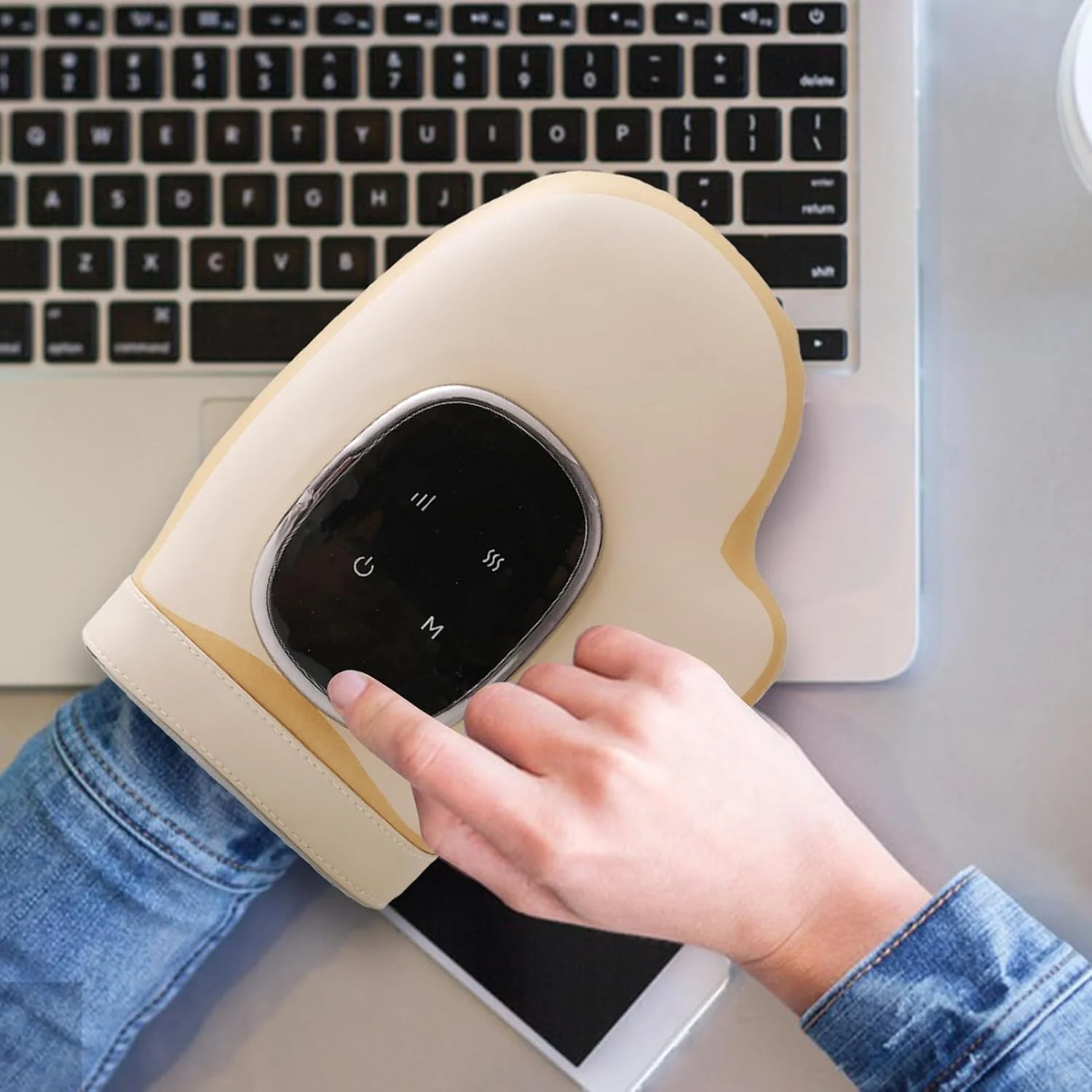 دستگاه ماساژور دست - تایمر LCD با 3 دما | ماساژور فشاری دست، برای مردان، زنان، بزرگسالان، افراد مسن، کاربران کامپیوتر، مشاغل دفتری، رانندگی طولانی، تماشای تلویزیون