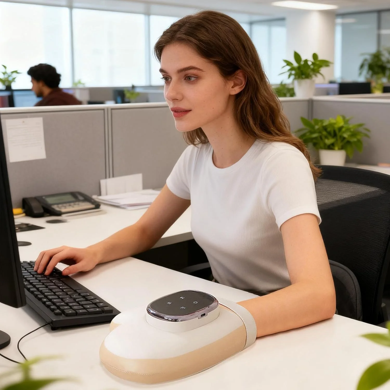 دستگاه ماساژور دست - LCD قابل تنظیم با تایمر، دستگاه ماساژور فشاری دست | برای آقایان، خانم ها، بزرگسالان، سالمندان، کاربران کامپیوتر، مشاغل دفتری، رانندگی طولانی، تماشای تلویزیون