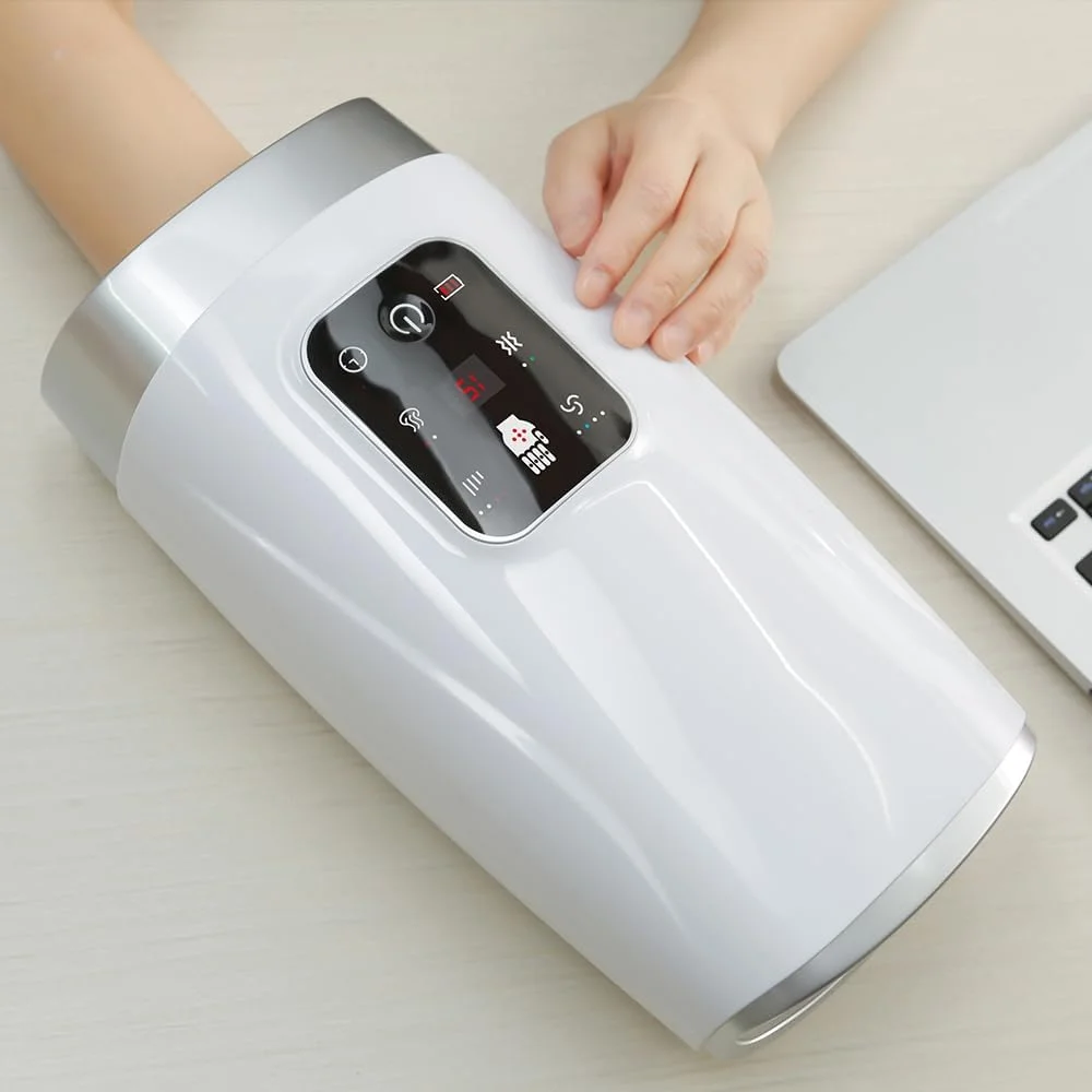 ماساژور دست با گرما و فشار، ماساژور برقی دست، ماساژورهای بی سیم دست، 3 سطح قابل تنظیم، ماساژور دست برای درد مچ دست و انگشت