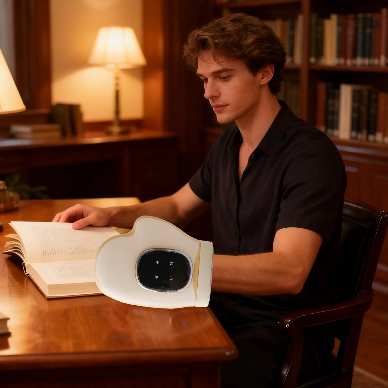 ماساژور دست گرمایشی | تایمر LCD با 3 دما - ماساژور فشاری دست، برای مردان، زنان، بزرگسالان، سالمندان، کاربران کامپیوتر، مشاغل دفتری، رانندگی طولانی، تماشای تلویزیون