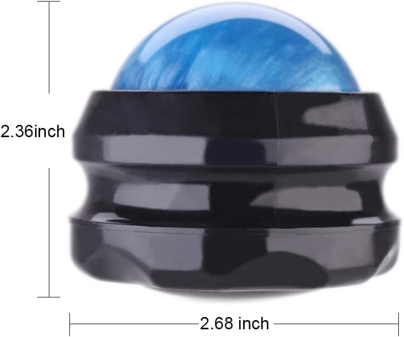 (آبی) - توپ ماساژ دستی، تسکین درد، ماساژور رولی پشت، خودماساژ درمانی و ابزارهای ریلکسیشن کل بدن برای درد مفاصل عضلات، روغن های ضروری یا لوسیون، ریلکسیشن (آبی)
