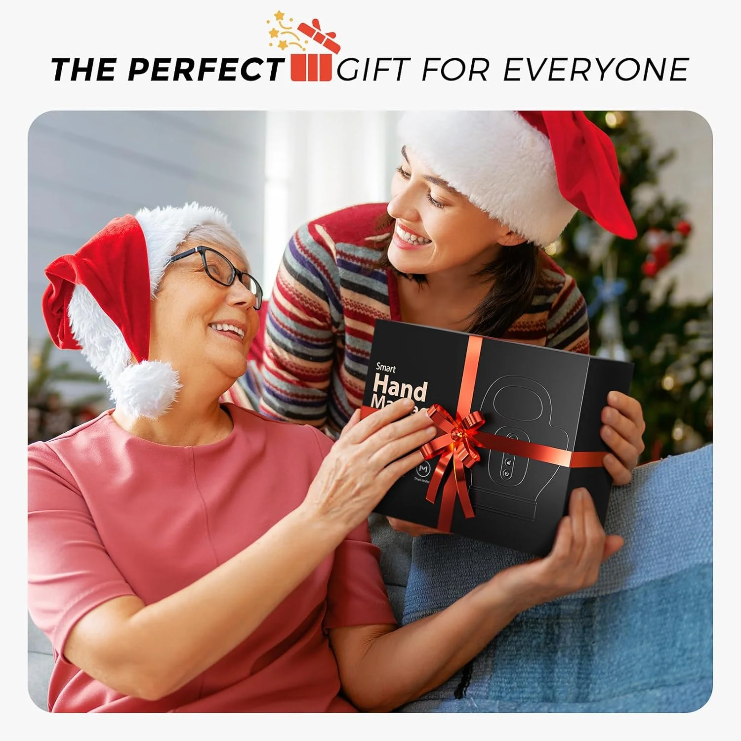 ماساژور دست WUX با کمپرس گرمایشی، 3 حالت ماساژ، 4 دما، 5 مدل کمپرس، به تسکین خستگی دست، تونل کارپال و ناراحتی آرتروز کمک می کند، هدیه ایده آل برای زنان و مردان