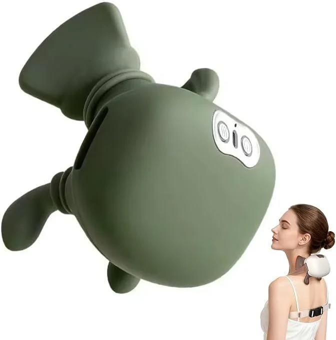 ماساژور گرمایشی بیونیک، ماساژور قابل حمل شیاتسو گردن و کمر، ماساژ عمیق بافت الکتریکی 4 بعدی، طراحی دست انسان شبیه سازی شده برای تسکین درد و آرامش عضلات (078 سبز)