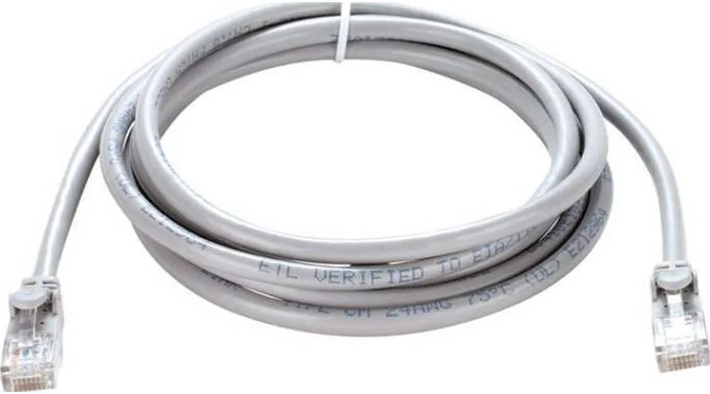 کابل شبکه RJ45 Cat6 UTP زونیکس پلی، کابل پچ PVC، اترنت، طول 3 متر، خاکستری | ZP007-3