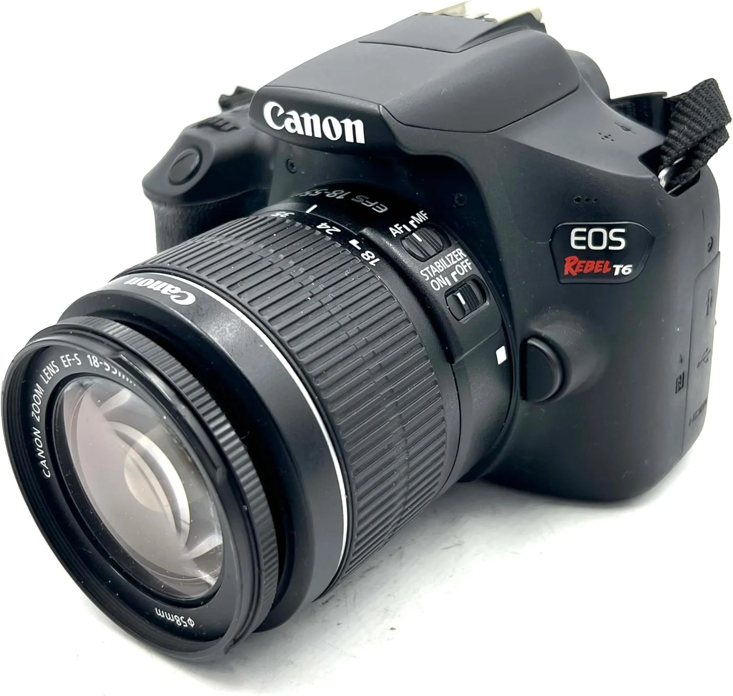 دوربین دیجیتال Canon EOS Rebel T6 SLR به همراه لنز EF-S 18-55mm f/3.5-5.6 IS II (مشکی)