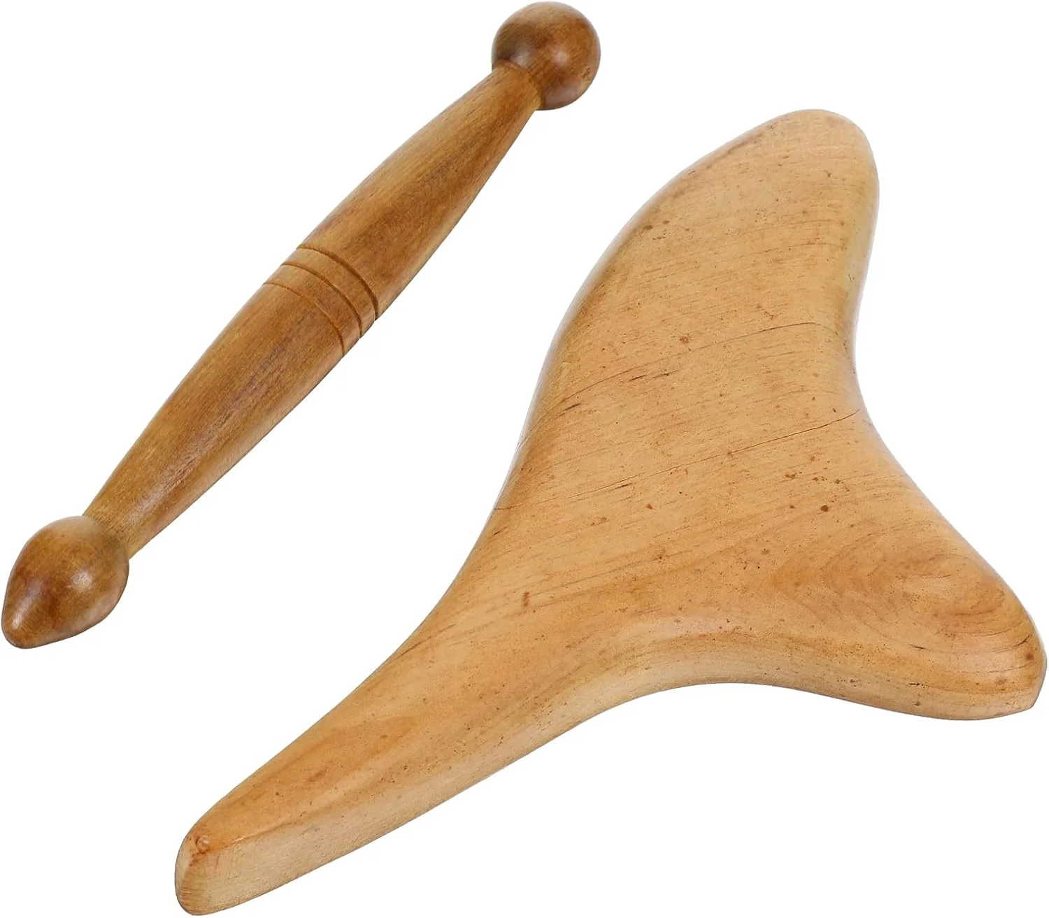 2 عدد ابزار رفلکسولوژی ماساژور بدن چوبی تخته گوا شا مثلثی کوچک ارگونومیک ابزار چوبی ماساژ پا برای سر گردن دست کمر ساق پا