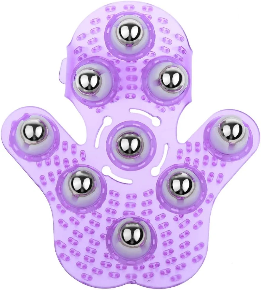 دستکش ماساژ بدن جیم کینگ، ماساژور کف دستی با توپ های فلزی چرخشی