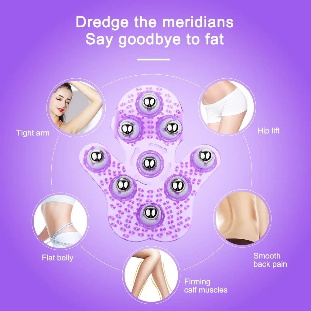 دستکش ماساژ بدن جیم کینگ، ماساژور کف دستی با توپ های فلزی چرخشی