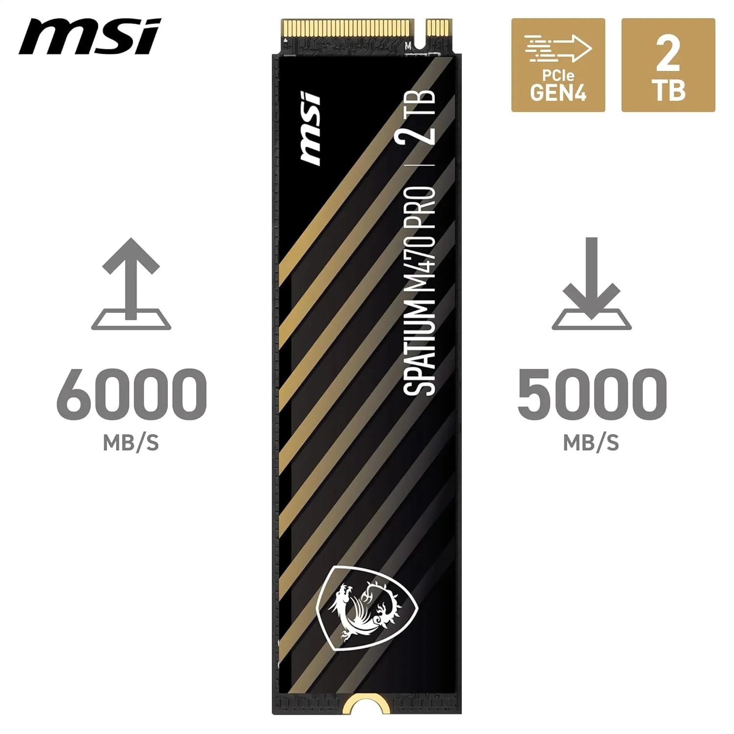 MSI SPATIUM M470 Pro PCIe 4.0 NVMe M.2 با ظرفیت 2 ترابایت