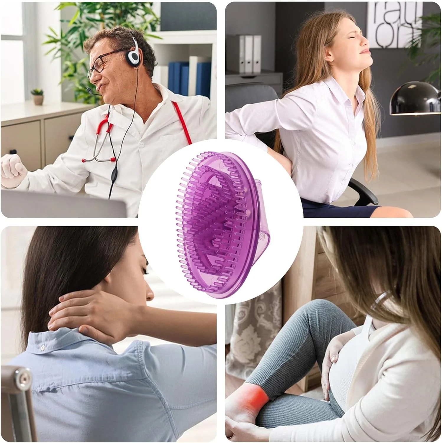 ماساژور شکم، ماساژور فشاری مریدین، برس ماساژ دستی سیلیکونی مریدین برای عضلات، گردن، بازوها، پاها، کف پا