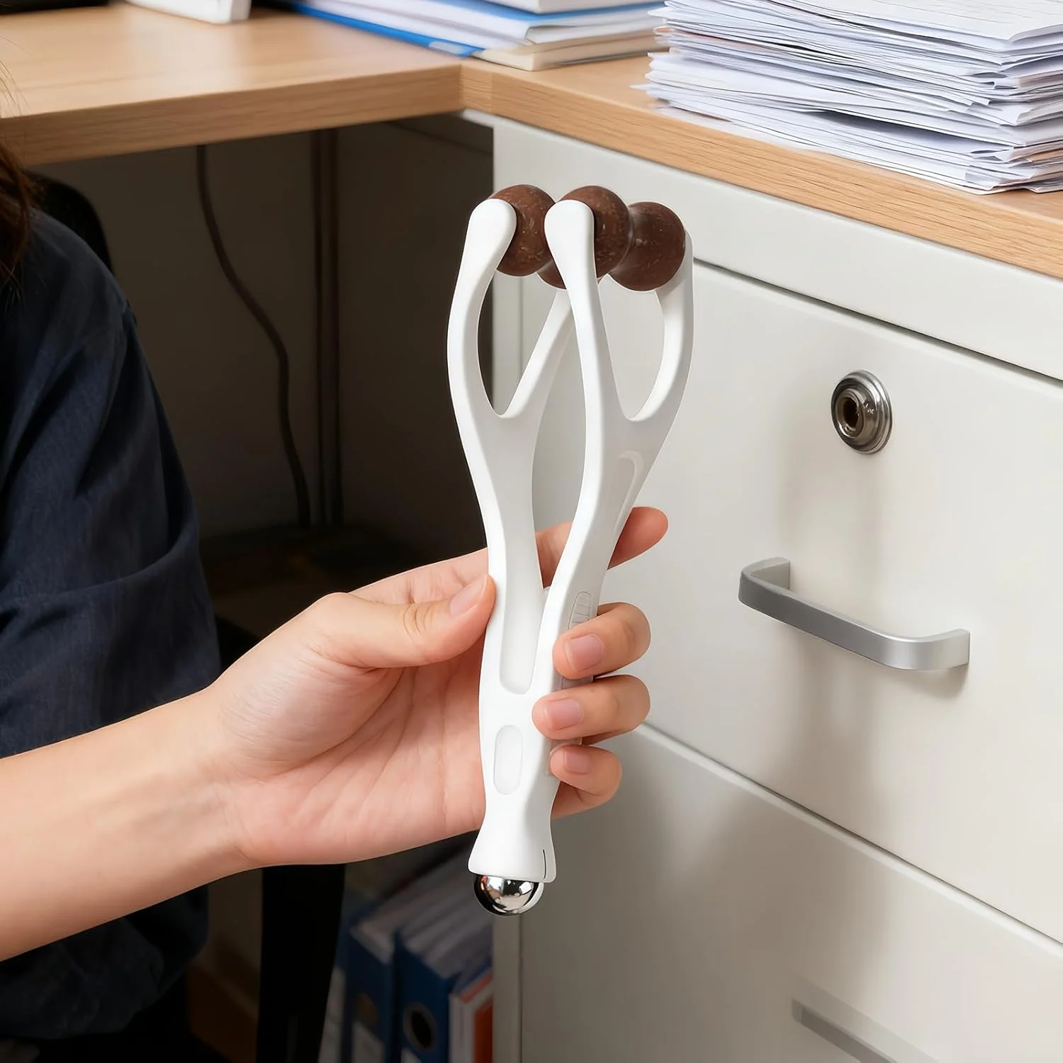 ماساژور دستی، حلقه های ابزار ضد لغزش | ابزار غلتکی ماساژ سنگی، برای خانواده، بانوان، کارگران، ورزشکاران، شرکا، والدین، دفاتر، رفت و آمد