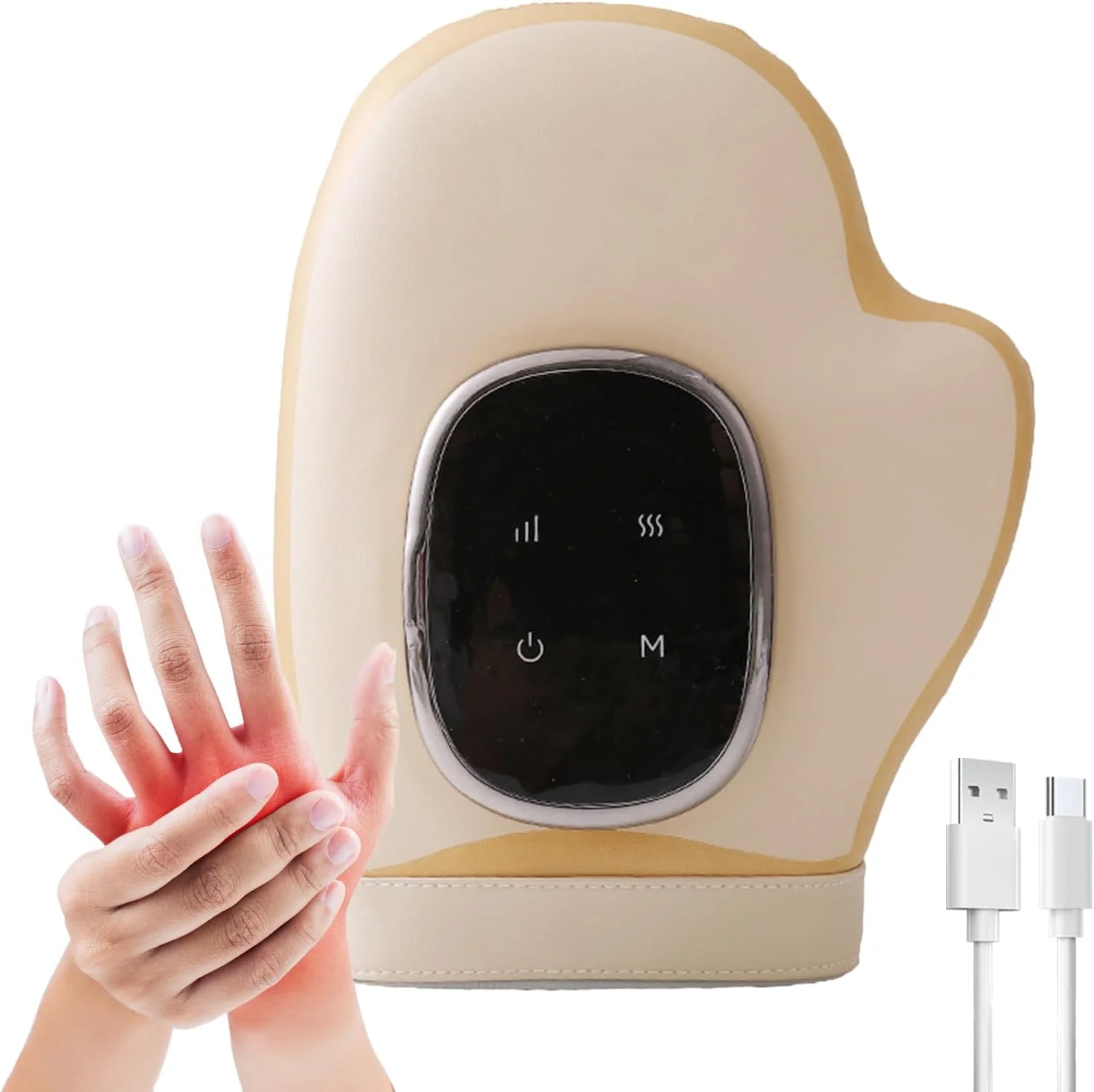 دستگاه ماساژور دست با تایمر LCD سه دمایی، ماساژور دست با گرما و فشار، برای افراد مسن، کاربران کامپیوتر، آقایان، خانم ها، مشاغل دفتری و رانندگی طولانی