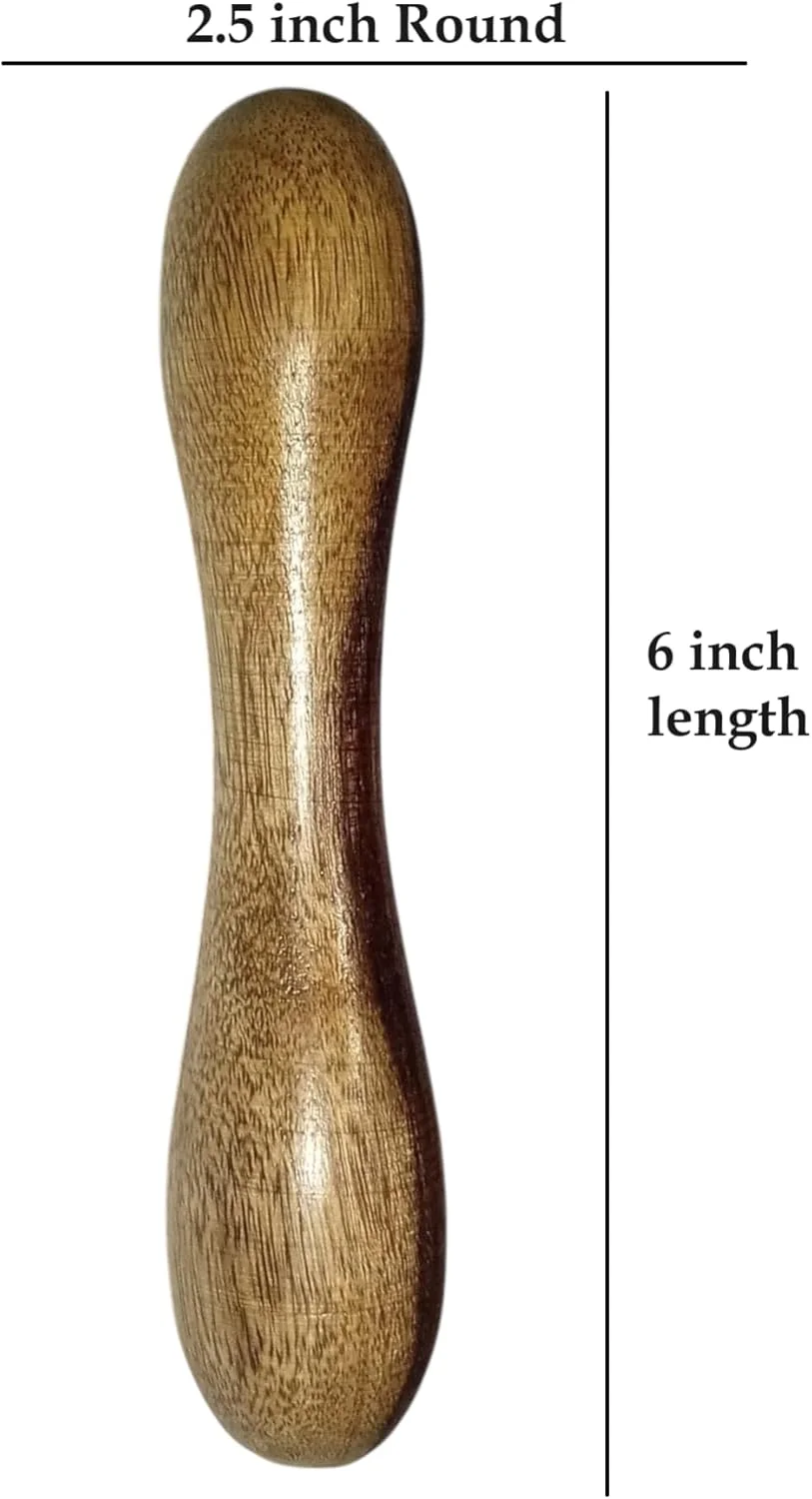 ابزار ماساژ چوبی دو طرفه برای افزایش تندرستی به طور طبیعی - طراحی صاف و ارگونومیک برای آرامش موثر بدن، حکاکی دستی / هدایای دوستانه / کنده کاری چوب