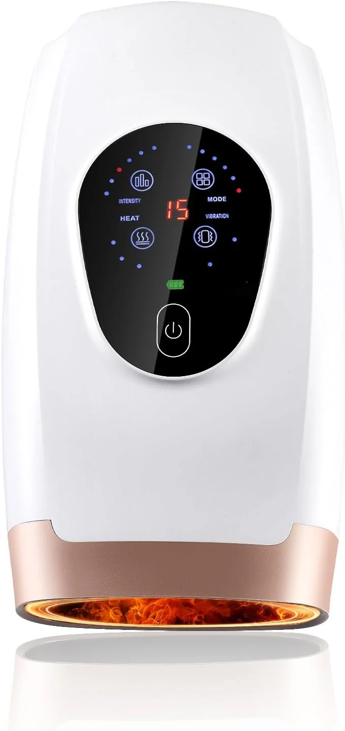 ماساژور دست، ماساژور دستی کیسه هوای برقی با گرما و کمپرس، هدیه ماساژور بی سیم برای آرتروز و سندرم تونل کارپال، تسکین دهنده درد مچ دست و انگشت