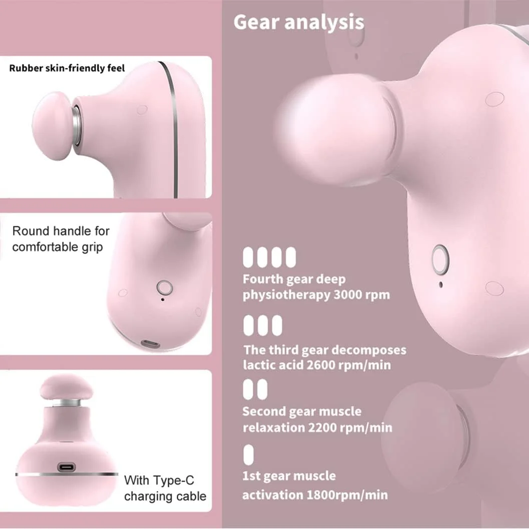 ماساژور عضلانی، ماساژور بافت عمیق عضلانی مینی جیبی برای پشت، پا، شانه، ماساژور دستی قابل حمل بدن، تسکین درد عضلانی