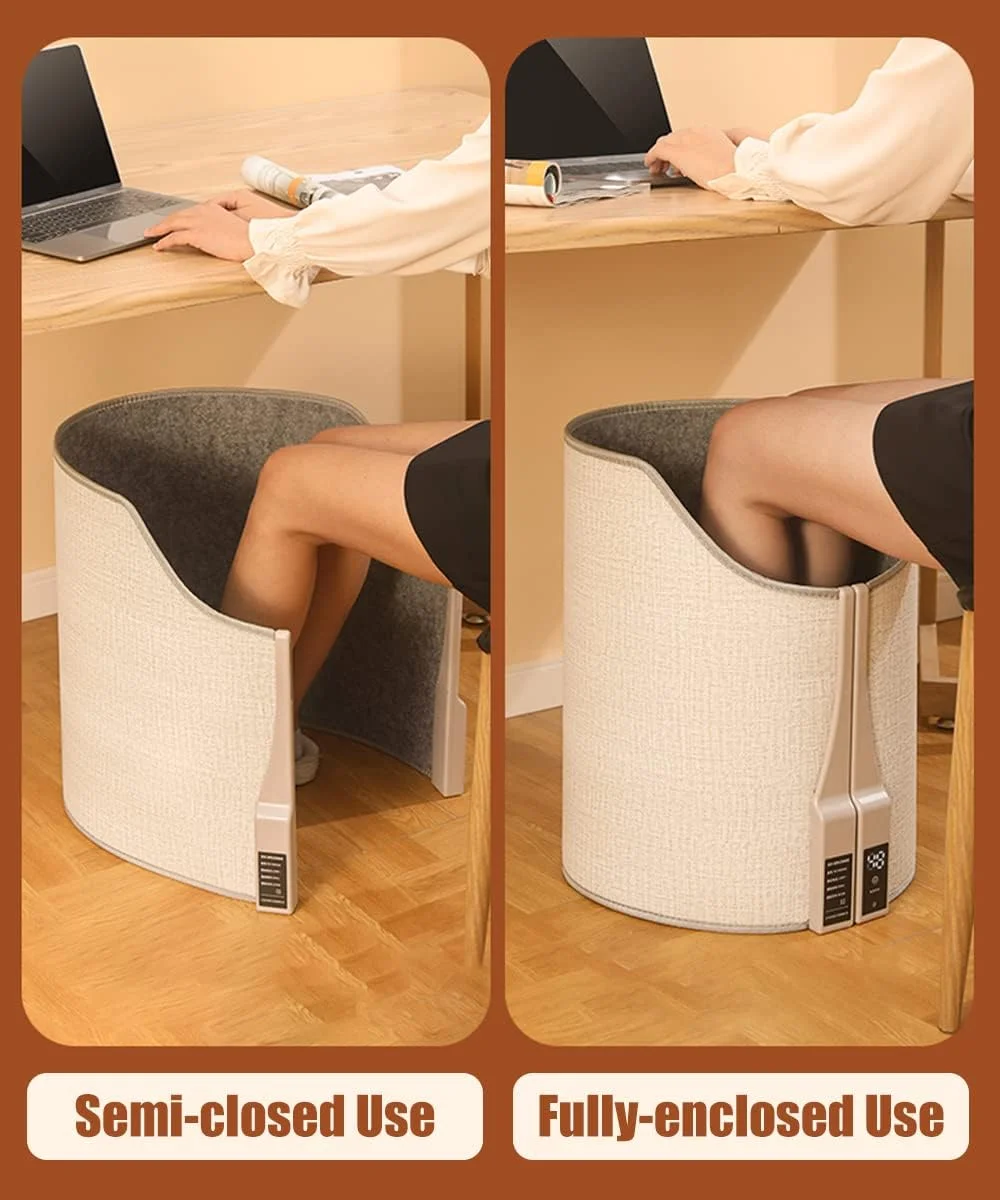 گرم کننده شخصی نالاکال، گرم کننده برقی 360 درجه تاشو برای گرم کردن پا، گرم کننده بی صدا برای میز اداری، گرم کننده زیر میز با تایمر 3 ساعته، عملکرد کم مصرف