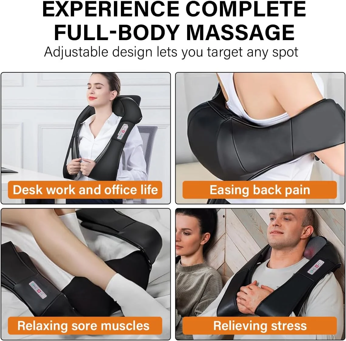 ماساژور گردن و کمر (BS) با گرمایش شیاتسو، 6 حالت کلیدی برای آرامش عضلات و تسکین درد، ایده آل برای شانه، کمر و پا در خانه، محل کار و ماشین، ارائه راحتی نهایی، مشکی ماساژور گردن و کمر (BS) با گرمایش شیاتسو، 6 حالت کلیدی برای آرامش عضلات و تسکین درد، ایده آل برای شانه، کمر و پا در خانه، محل کار و ماشین، ارائه راحتی نهایی، مشکی