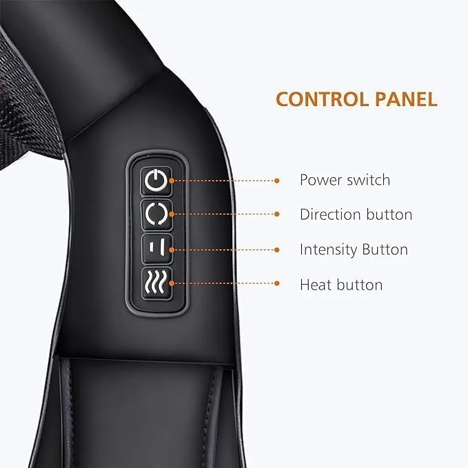 ماساژور گردن و شانه، ماساژور پشت با گرما، ماساژ الکتریکی ورزشی عمقی، 3 سرعت ماساژ شیاتسو الکتریکی برای تسکین عضلات، پشت، بازو، کل بدن، عضلات، برای خانه، ماشین (بژ)