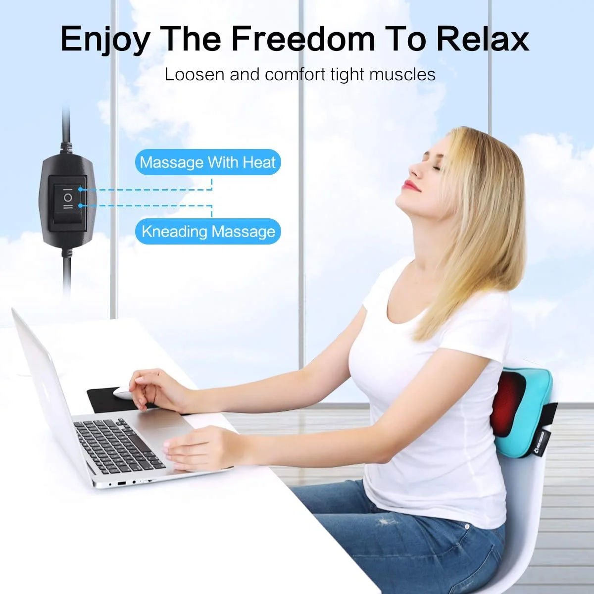 بالش ماساژور شیاتسو گردن و کمر مو کویشله با گرما، ماساژ ورزشی عمیق بافت برای کمر، گردن، شانه، پا، هدیه برای مردان، زنان، مادر، پدر، رفع استرس، روز مادر، روز پدر