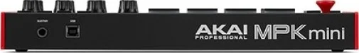 کنترلر میدی کیبورد USB آکای پروفشنال MPK Mini MK3 با 25 کلید، 8 پد درام با نور پس زمینه، 8 ناب و تولید موسیقی - مشکی/قرمز | MPKMINI3BLKRD