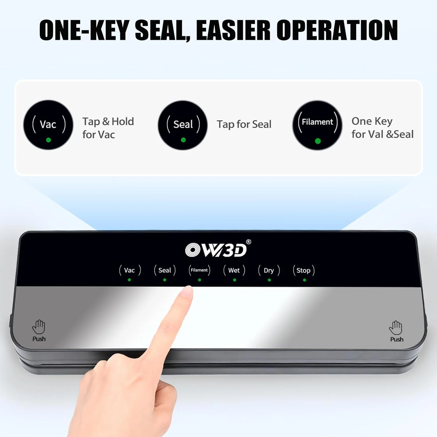 دستگاه وکیوم سه بعدی فیلامنت برای کیسه های نگهداری فیلامنت، مهر و موم کاملا خودکار، بدون نشت هوا، کیت 30 عددی کیسه های وکیوم شده فیلامنت پرینتر سه بعدی به همراه 30 ماده خشک کننده