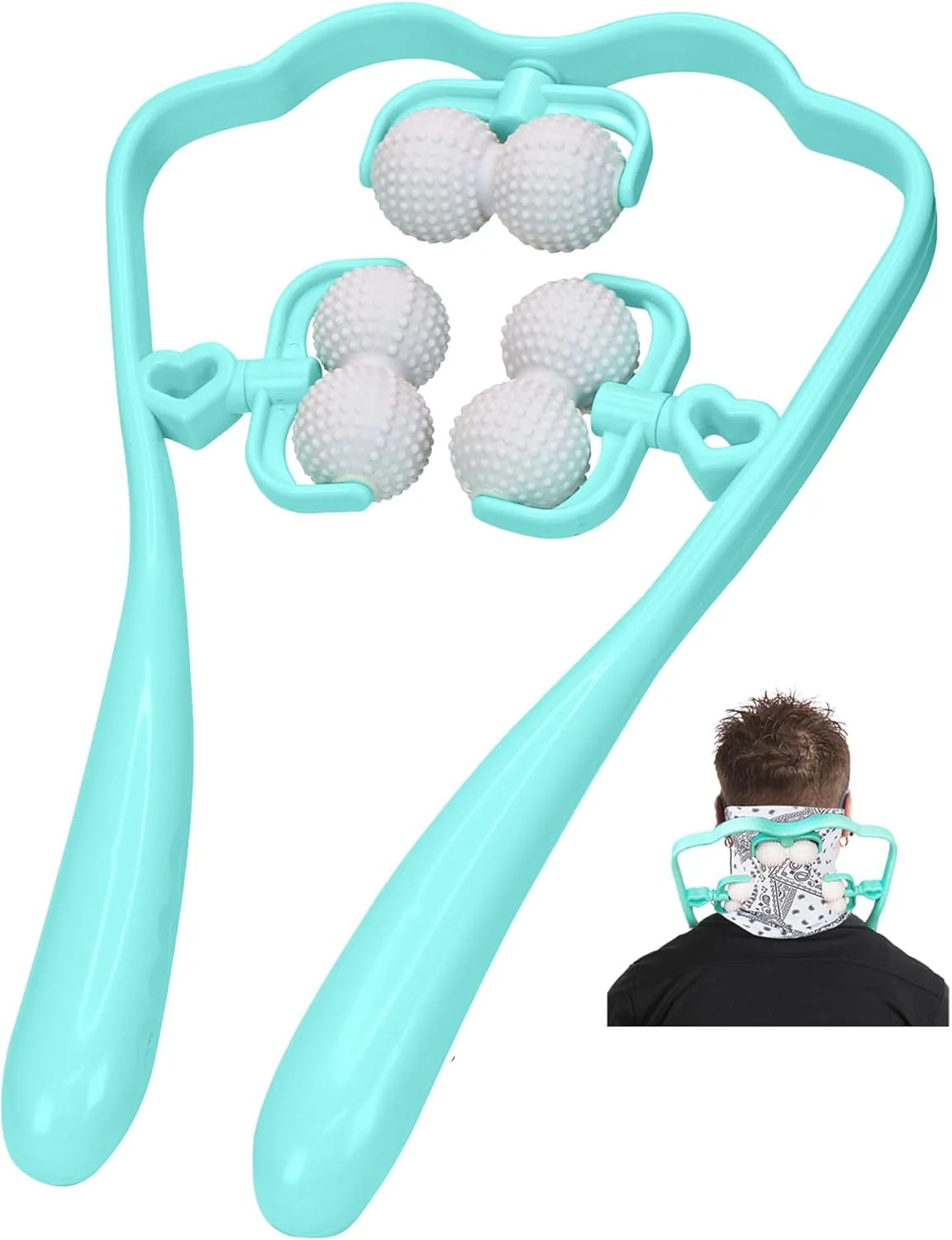 ماساژور گردن NALACAL مدل ارتقا یافته، ماساژور گردن برای تسکین درد بافت عمیق، 6 توپ ماساژ غلتکی، ماساژور شانه، ماساژور دستی گردن، غلتک ماساژور دستی گردن و پشت، ریلکس کننده شانه پا ماساژور گردن NALACAL مدل ارتقا یافته، ماساژور گردن برای تسکین درد بافت عمیق، 6 توپ ماساژ غلتکی، ماساژور شانه، ماساژور دستی گردن، غلتک ماساژور دستی گردن و پشت، ریلکس کننده شانه پا