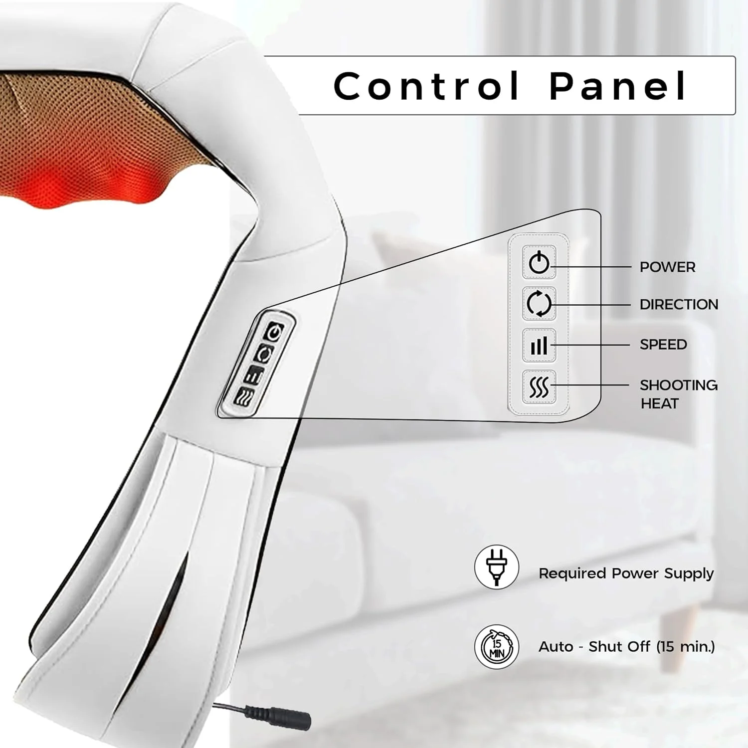 ماساژور گردن Alvioni - ماساژور شیاتسو سه بعدی با گرمای آرامش بخش و خاموشی خودکار - تسکین درد برای گردن، شانه، پشت و پا | ایده آل برای استفاده در خانه، دفتر، ماشین