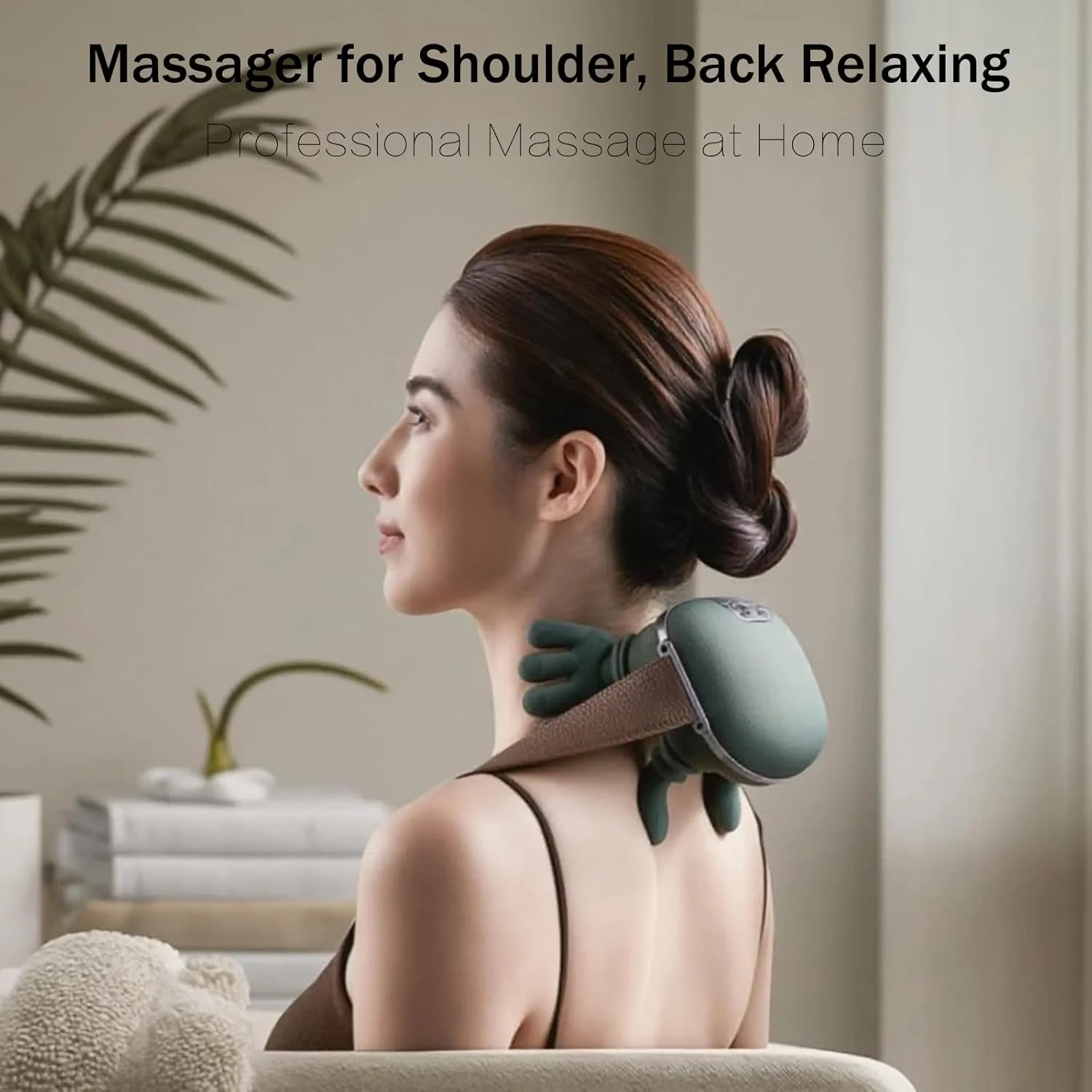 ماساژور گردن و شانه ایرلندولیستز، ماساژور برای شانه، رفع خستگی کمر، ماساژ دستی الکتریکی حرارتی، ورز دادن عمیق بافت سه بعدی، جمع و جور و سبک، تنظیم 3 سرعته