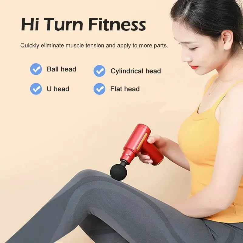 ماساژور ضربه ای جیبی کوچک، قابل حمل و کم صدا برای تسکین درد گردن و کمر (مشکی)