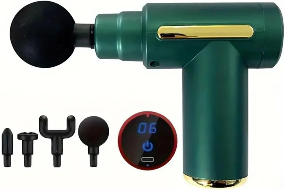 ماساژور ضربه ای کوچک جیبی، قابل حمل و بی صدا برای تسکین درد گردن و کمر (سبز)