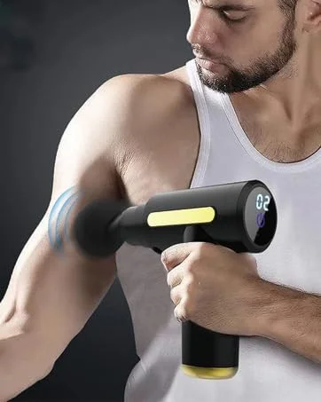 ماساژور ضربه ای جیبی کوچک، قابل حمل و کم صدا برای تسکین درد گردن و کمر (قرمز)