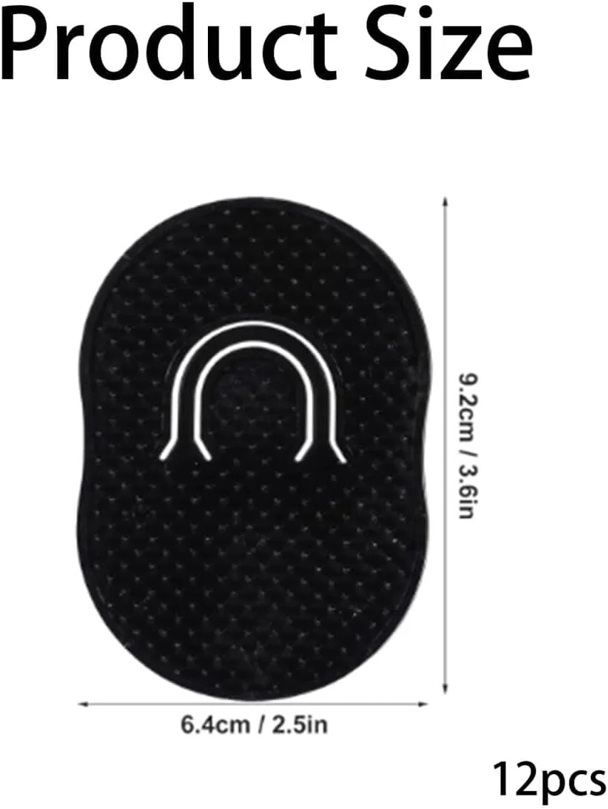 ۱۲ عدد شانه جیبی نرم – ماساژور پوست سر شامپو مشکی، برس موی کوچک و برس انگشتی برای ریش و موی آقایان، کیت آرایش قابل حمل برای خانه، مسافرت، دفتر