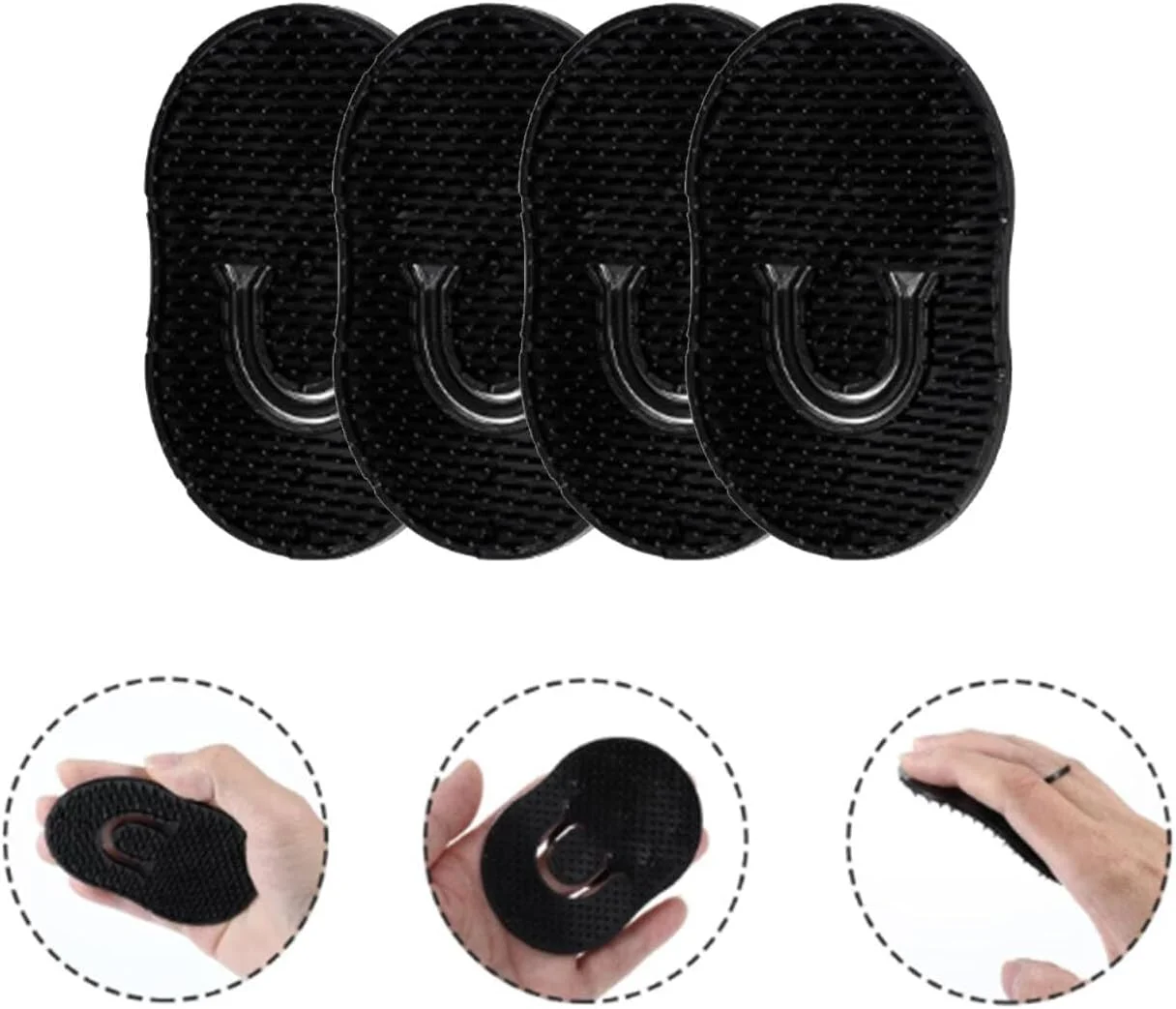 ۱۲ عدد شانه جیبی نرم – ماساژور پوست سر شامپو مشکی، برس موی کوچک و برس انگشتی برای ریش و موی آقایان، کیت آرایش قابل حمل برای خانه، مسافرت، دفتر