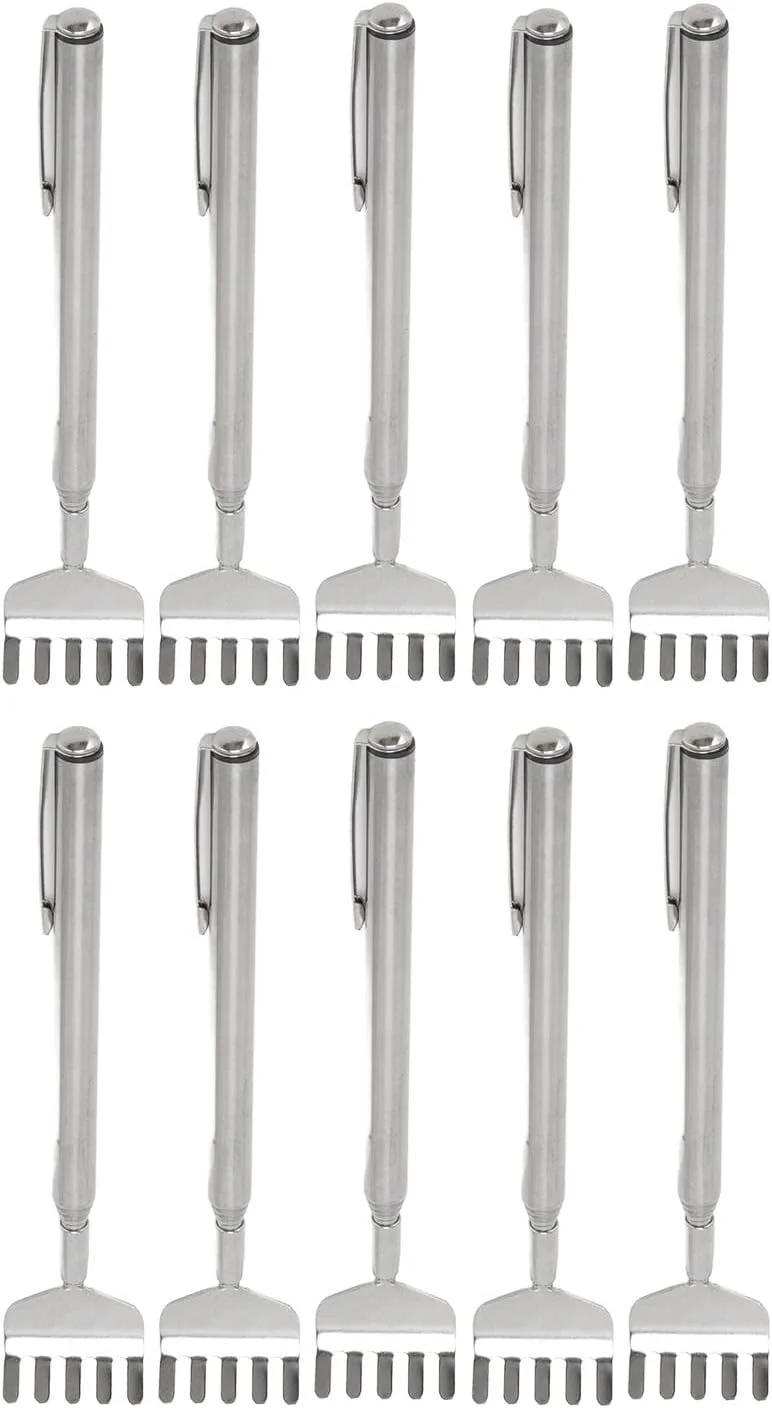 ۱۰ عدد خارش گیر پشت تلسکوپی تاشو کوچک قابل حمل با گیره جیبی برای تسکین خارش