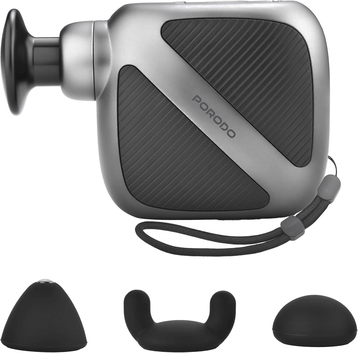 ماساژور جیبی پرودو، 4 سطح سرعت، 3 سر ماساژ، 1.5 ساعت زمان کارکرد، 3200 دور در دقیقه، خاموش شدن خودکار، تسکین درد بافت عمیق، ماساژور عضلانی دستی برای گردن/شانه/کمر/بازوها/پاها - خاکستری