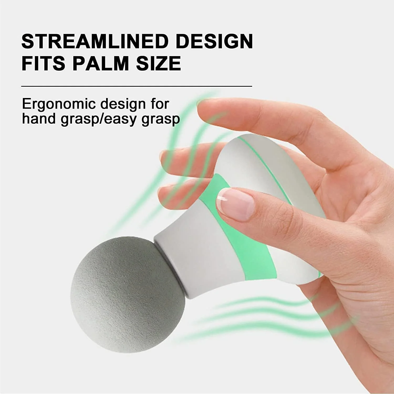 تفنگ ماساژ مینی، ماساژور مینی قابل حمل شارژ USB ماساژور شخصی دستی برقی با 6 سرعت لرزش، تفنگ فاسیای ماساژور عضلات بافت عمیق برای تسکین درد و آرامش عضلات (آبی)