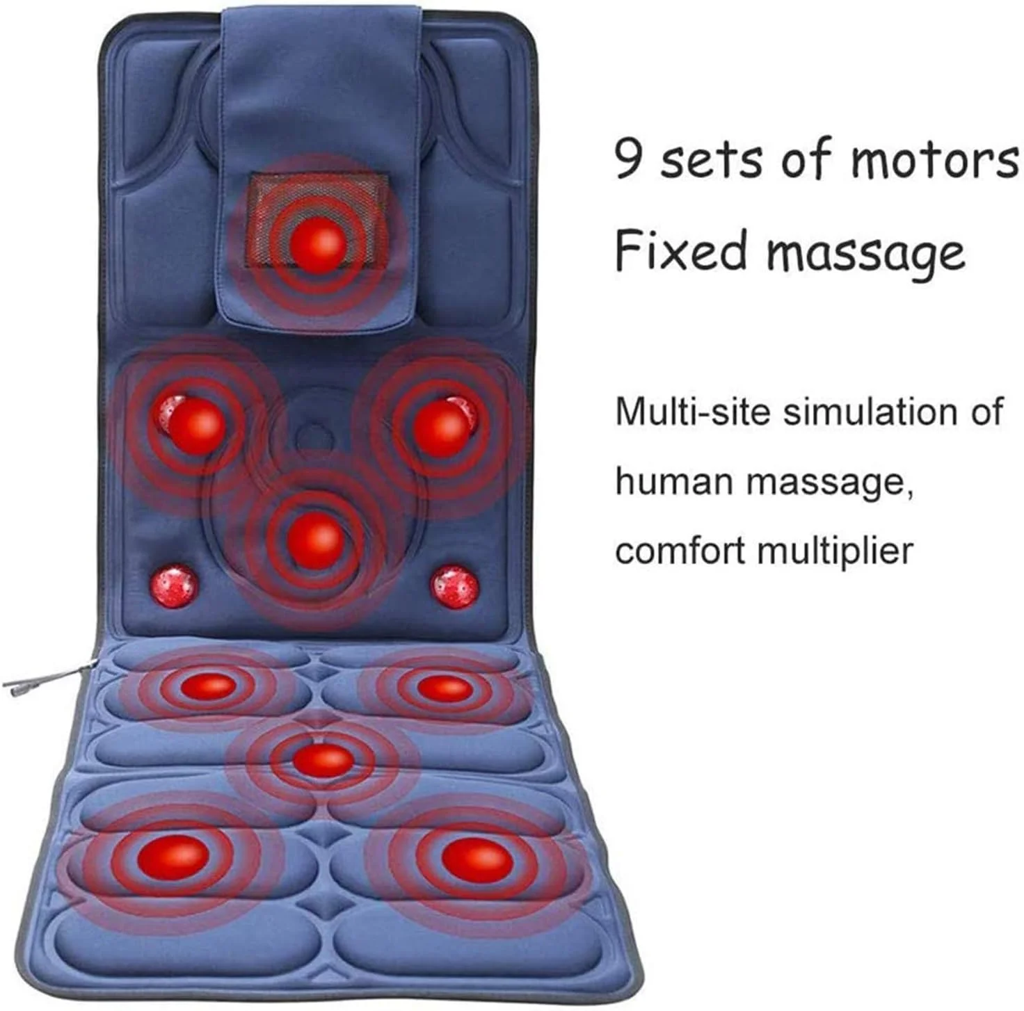 تشک ماساژ تمام بدن آراست با گرما، پد ماساژور ویبره 9 موتوره، ماساژور تمام بدن برای گردن و کمر، ریلکسیشن عضلات ساق پا LEOWE