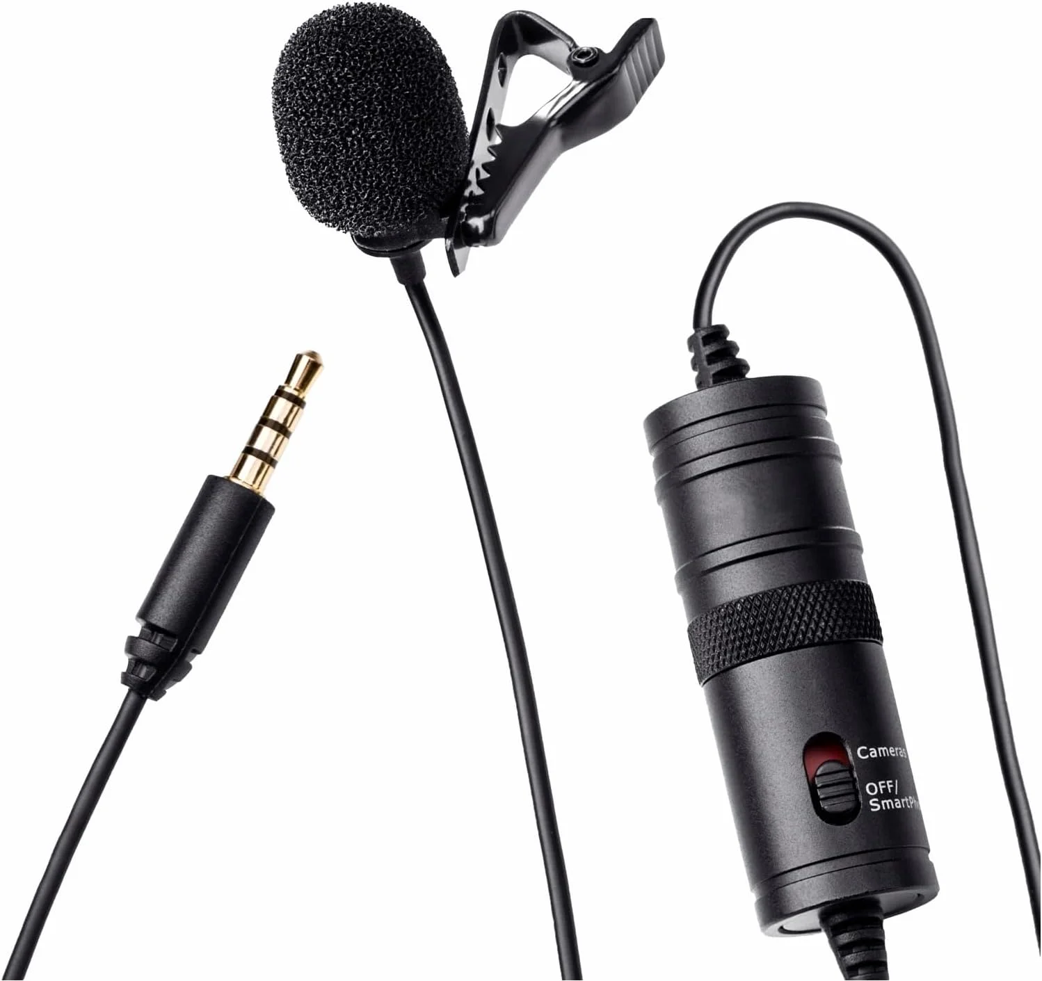 میکروفون یقه‌ای همه جهته HUMBLE - میکروفون کندانسور یقه‌ای برای گوشی‌های هوشمند اندروید با جک 3.5 میلی‌متری، دوربین‌های فیلمبرداری، دوربین‌های DSLR و رایانه‌های شخصی - ایده‌آل برای مصاحبه‌های حرفه‌ای، ارائه‌ها و استریمینگ (6 متر)