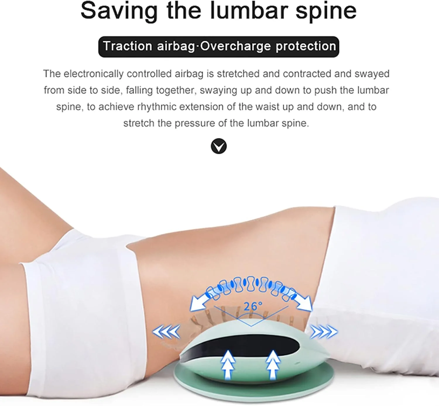 ماساژور کمر، دستگاه کشش کمر برقی با کیسه هوای پویا، ماساژور عضلات عمقی کمر، هدیه برای مادر، پدر، دوست، تولد