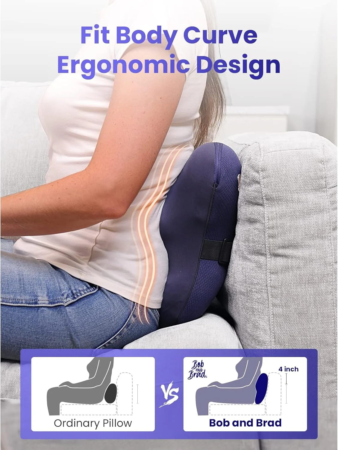 ماساژور گردن و پشت BOB AND BRAD با گرما، ماساژور شیاتسو سه بعدی برای تسکین درد عضلات