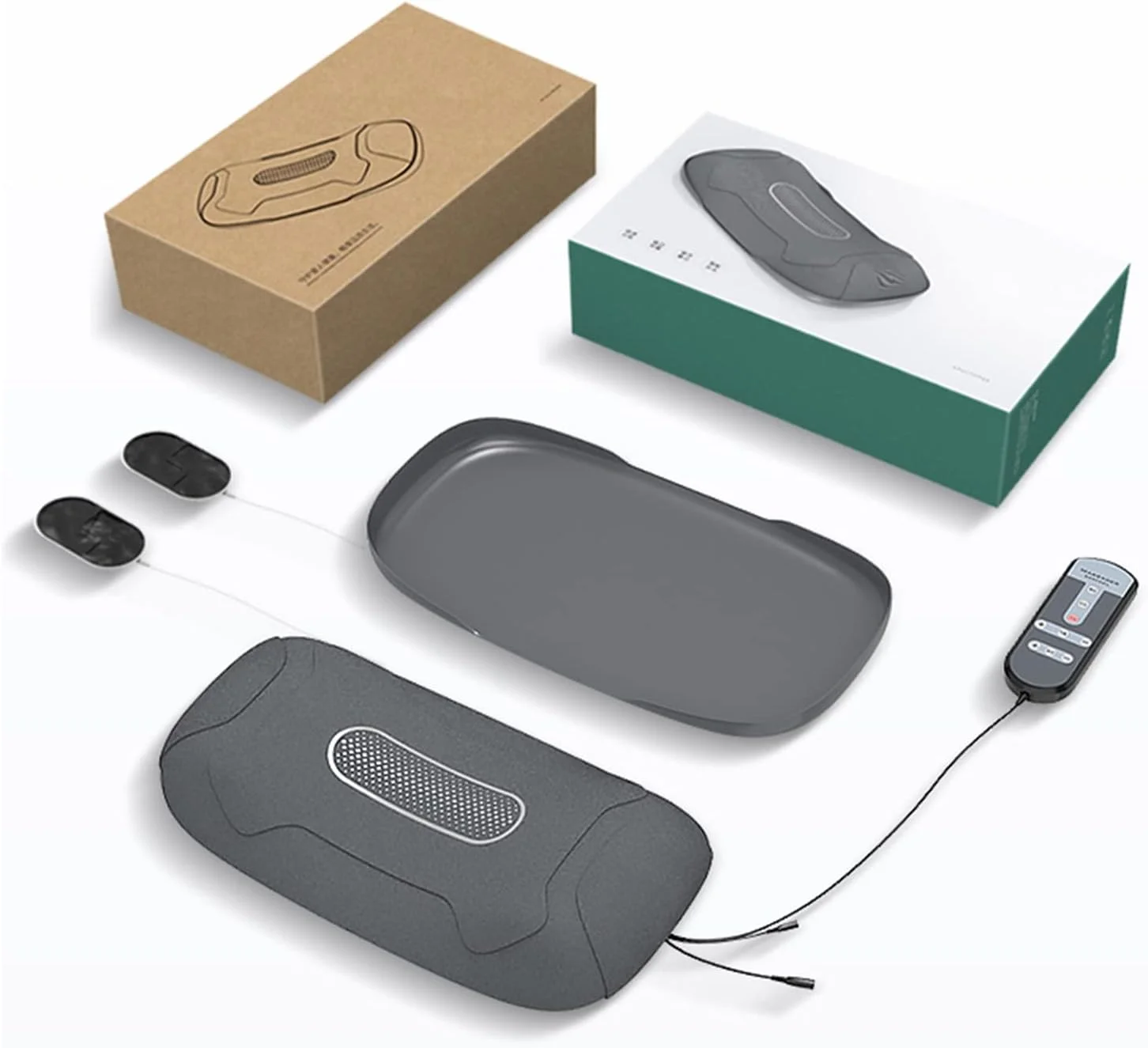 ماساژور کمری QBREZA، ابزار کشش کمری، بالش کمری نور قرمز، کمپرس گرم، زمان‌بندی خودکار، بالش ماساژ کمری پالس