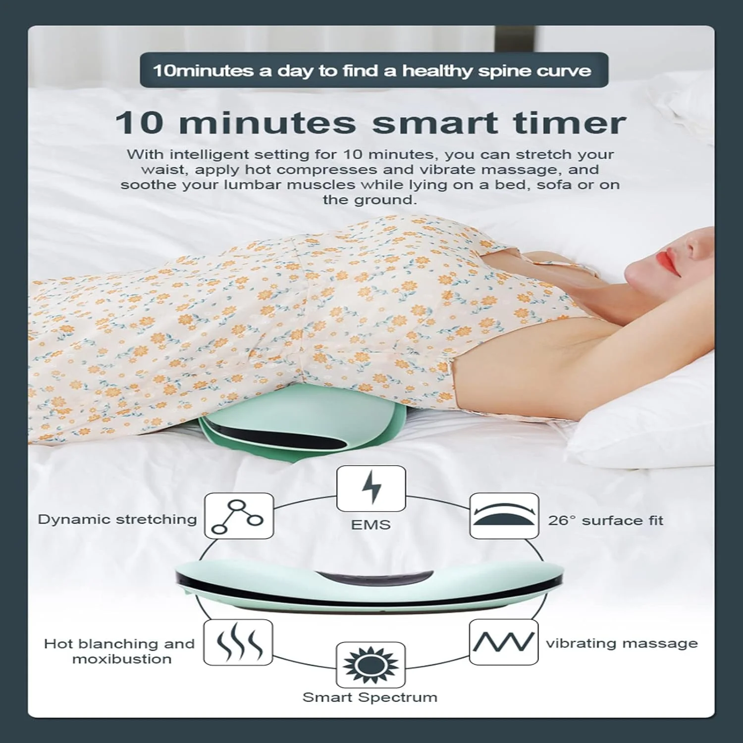 ماساژور کمری کیوبرزا با قابلیت خمیدگی، ماساژور هوشمند الکتریکی با کمپرس گرم برای تسکین کمر ماساژور کمری کیوبرزا با قابلیت خمیدگی، ماساژور هوشمند الکتریکی با کمپرس گرم برای تسکین کمر