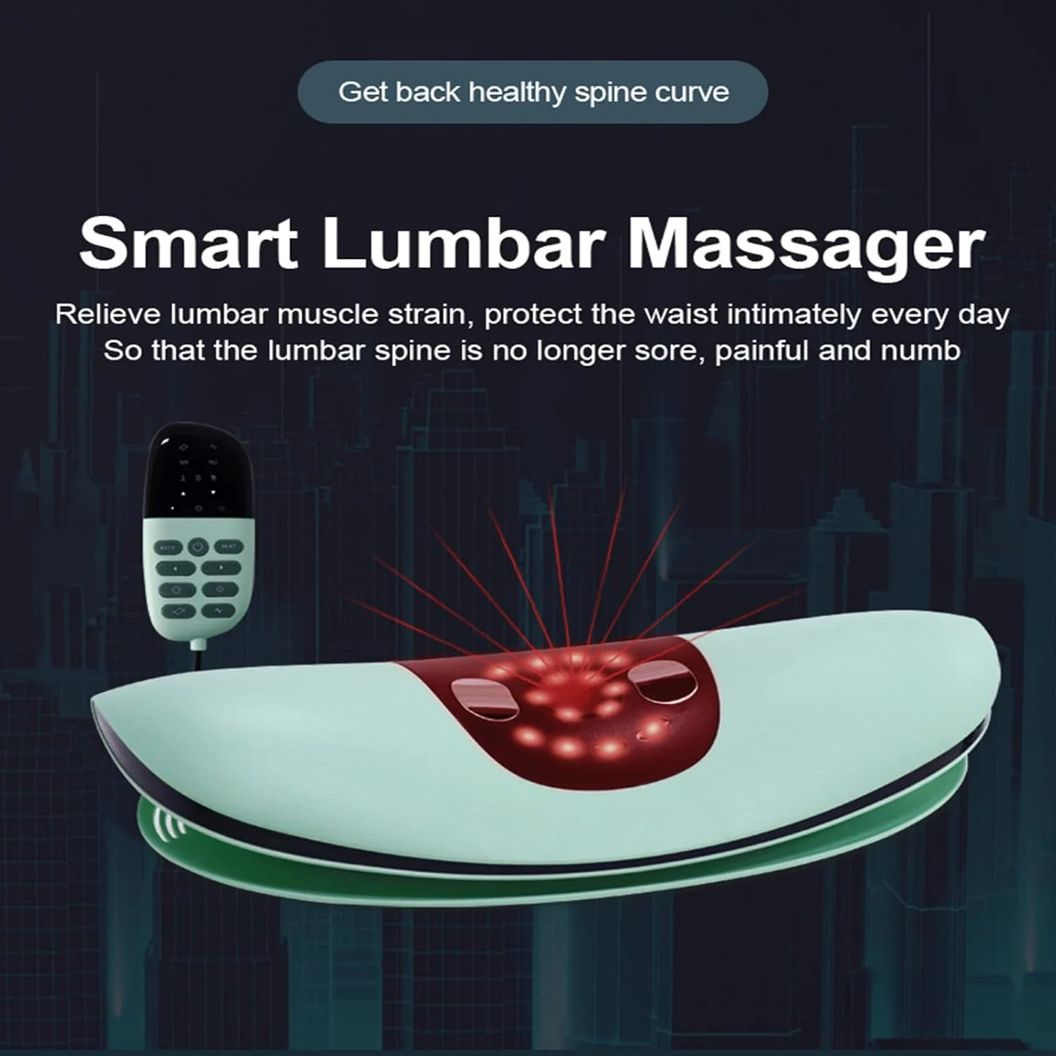 ماساژور کمری کیوبرزا با قابلیت خمیدگی، ماساژور هوشمند الکتریکی با کمپرس گرم برای تسکین کمر ماساژور کمری کیوبرزا با قابلیت خمیدگی، ماساژور هوشمند الکتریکی با کمپرس گرم برای تسکین کمر