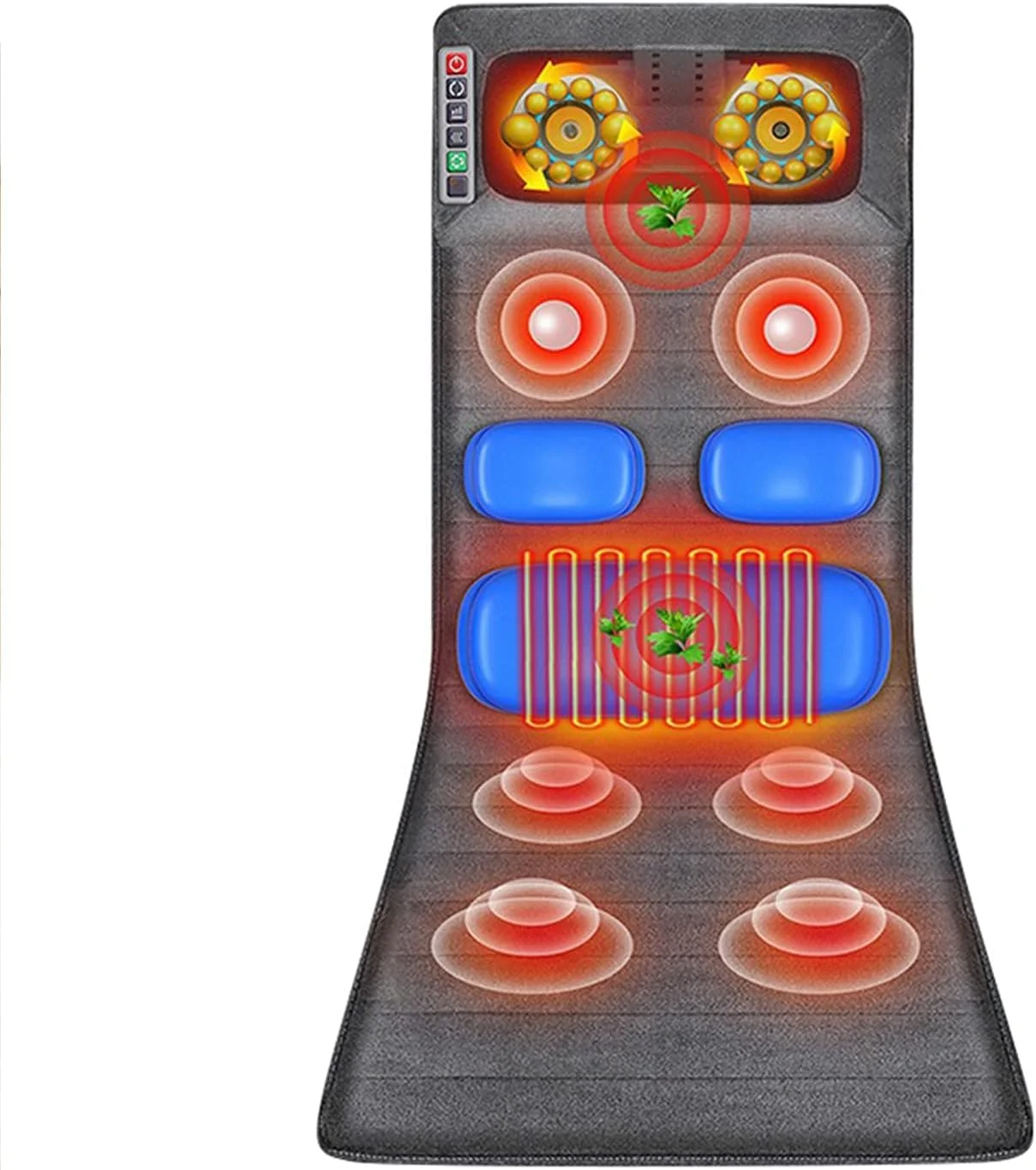 تشک ماساژ چند منظوره تمام بدن، پد گرمایشی و ماساژور تمام بدن، تشک ماساژ آرامش بخش برای تسکین درد کمر، گردن و پا Leunlee